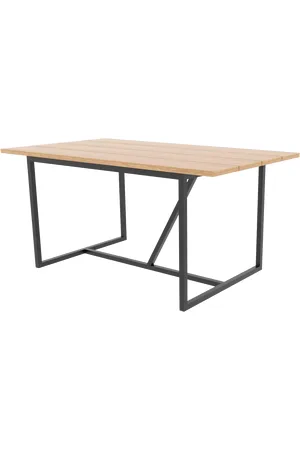 Artichok Arthur houten eettafel zwart onderstel 160 x 89 cm