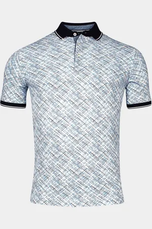 Baileys Polo korte mouw poloshirt pique allover print 415271/66