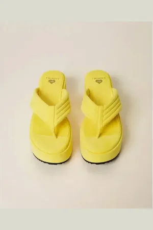 Twin-Set Plateausandalen met stiksels
