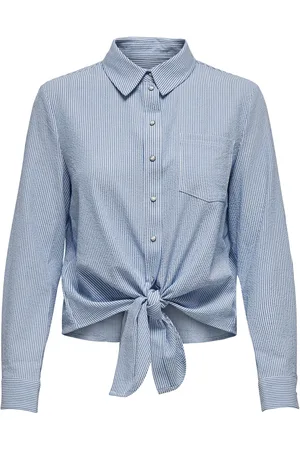 ONLY Onllecey ls stripe knot dnm shirt