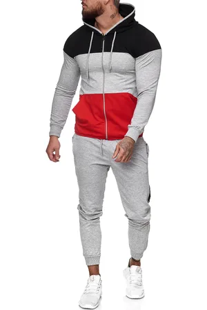 OneRedox Heren joggingpak zwart rood 1083