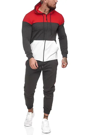 OneRedox Heren joggingpak rood wit 1083