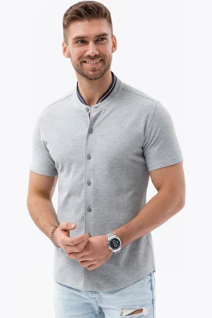 Ombre Clothing Heren overhemd korte mouw - k543