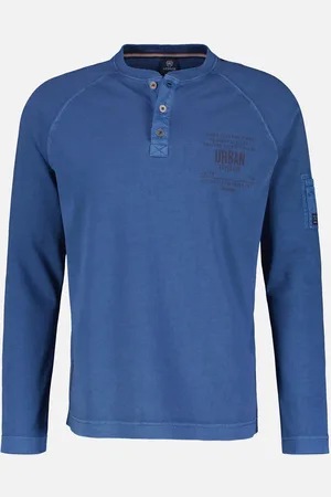 Lerros Shirt met serafino kraag