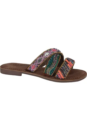 Lazamani 75437 tan dames slippers