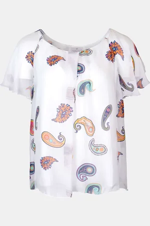 MUCHO GUSTO Blouse elba met multicolor paisley