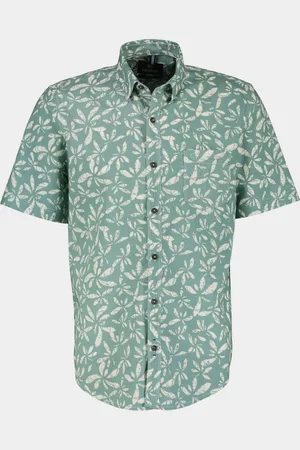 Lerros Casual hemd korte mouw hemd 1/2 arm 2442412/622 coastal sea blu