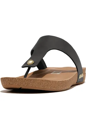 FitFlop Iqushion leather toe-post sandals