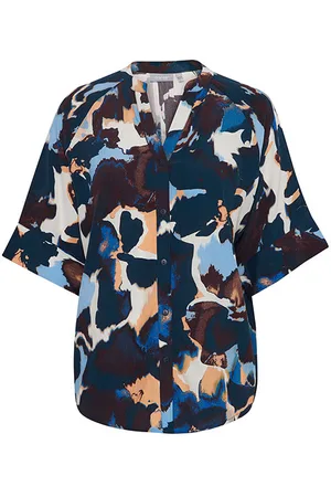 FRANSA Blouse 20613531 beaucoup blue