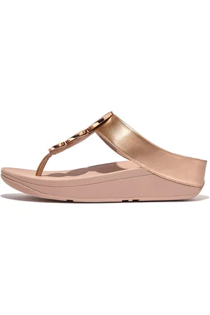 FitFlop Halo bead-circle metallic toe-post sandals
