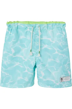 NAME IT Jongens zwemshort kinderen nkmzaglo waterprint blauw