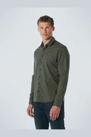 No Excess Heren overhemd 21450836 055 olive