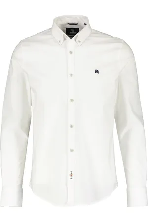 Lerros Heren overhemd 23811201 100 white