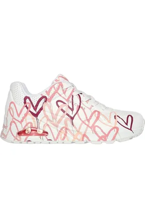 Skechers 155507 uno-spread the love white/hot coral