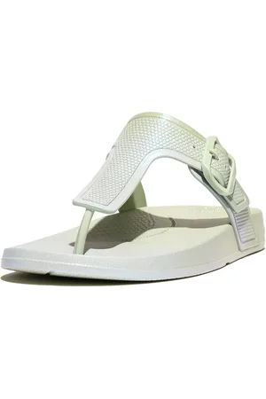 FitFlop Iqushion iridescent adjustable buckle flip-flops