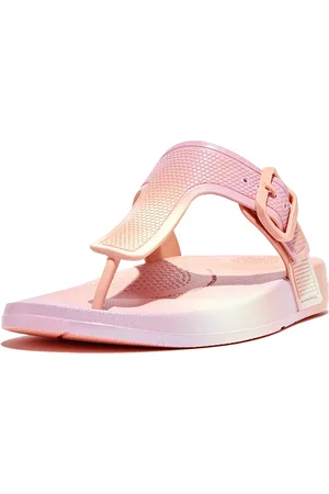 FitFlop Iqushion iridescent adjustable buckle flip-flops