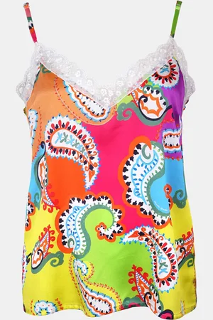 MUCHO GUSTO Slip top met paisley