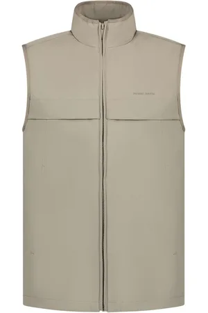 Pure Path Soft padded bodywarmer with logo on sand