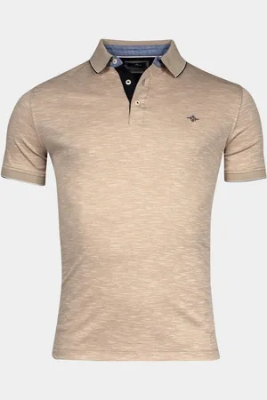 Baileys Polo korte mouw poloshirt 2-tone slub interloc 415212/83