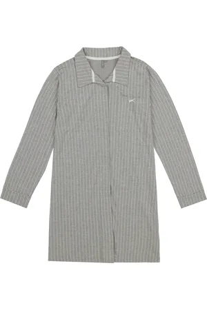 by Louise Dames pyjama nachthemd lange mouw gestreept