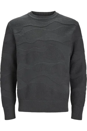 JACK & JONES Jprblujosh knit crew neck antraciet