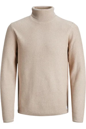 JACK & JONES Jprblucarlos knit roll neck beige