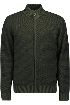 No Excess Pullover full zipper 2 coloured donker