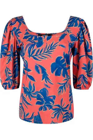 Jansen Amsterdam Fia vbl125 jerey printed hirt pink/blue