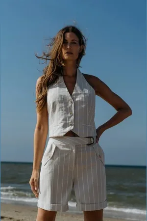 zizo Short jocelyn pinstripe offwhite