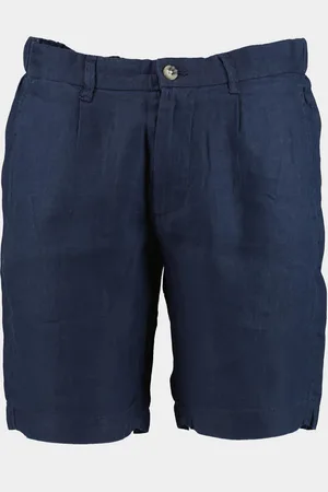 BLUE Korte broek 100% linnen 502 bermuda/18 marino s