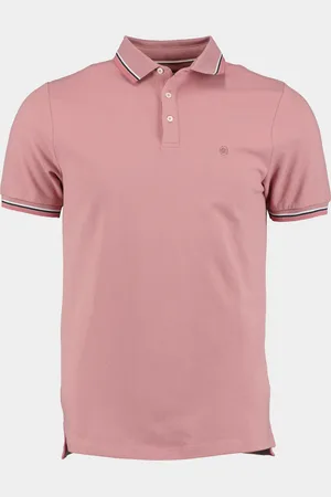Bos Bright Blue Polo korte mouw jesse polo contrast collar 24108je24bo/771 mauve