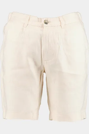 BLUE Korte broek 100% linnen 502 bermuda/02 crudo