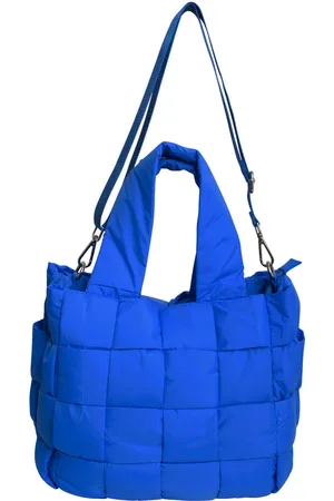 Smashed Lemon 56033 grote shopper schoudertas kobalt met gewatteerde