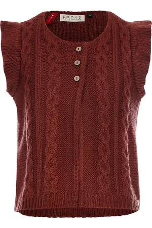 LOOXS Revolution Meisjes gilet gebreid rood