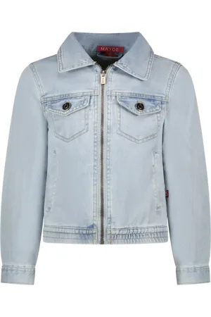 MAYCE Meisjes spijkerjasje licht denim