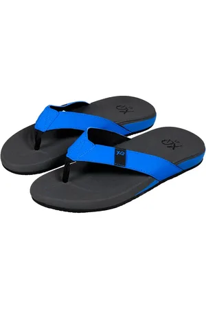 XQ Heren teenslippers ergonomisch antraciet/blauw