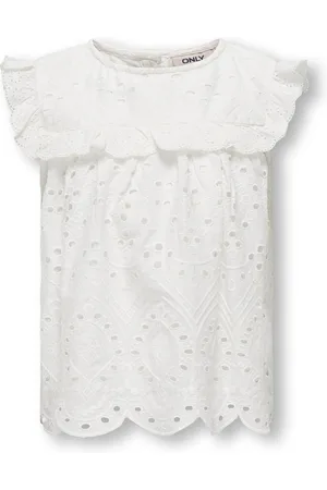 ONLY Kogcleo life sl emb button top wvn off-white
