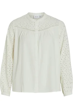 VILA Viwasa o-neck ls embroidery top