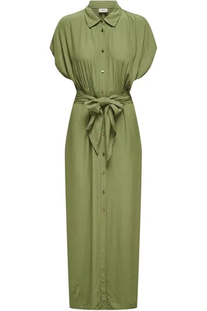 JACQUELINE DE YONG Jdysonya ss maxi shirt dress wvn army