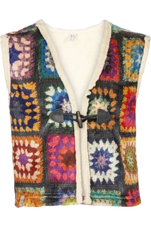 KIEstone Meisjes gilet plum multi color