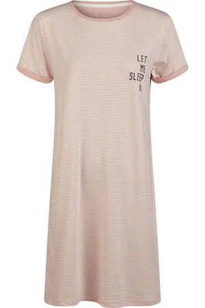 by Louise Essential dames nachthemd korte mouw gestreept