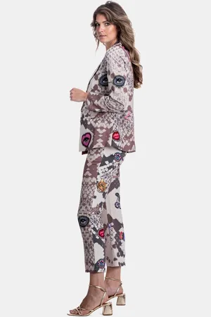 MUCHO GUSTO Blazer moon aquarel groen met paisley (copy)