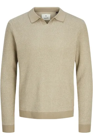 JACK & JONES Jprblabani knit split neck ls licht