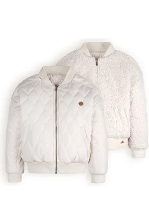 NoBell Meisjes reversibel winterjas met verborgen capuchon pearled