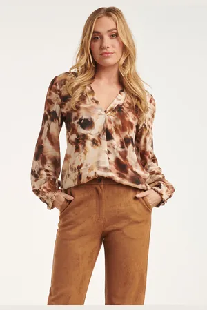 Smashed Lemon 24641 top met abstracte e print |
