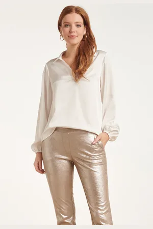 Smashed Lemon 24594 satijnen witte top