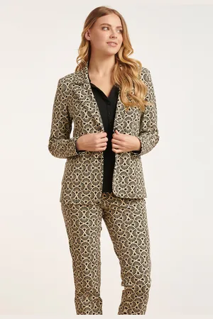 Smashed Lemon 24723 grafische bloem motief travel kwaliteit blazer |