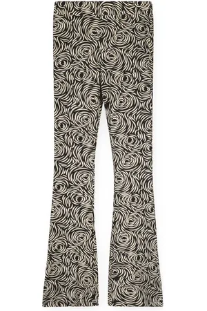 Like Flo Meisjes flair broek viscose flore antraciet