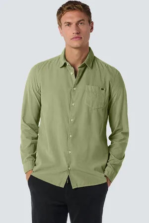 No Excess Shirt corduroy solid olijf