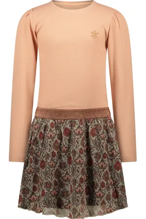 MAYCE Meisjes jurk rib mesh sorbet